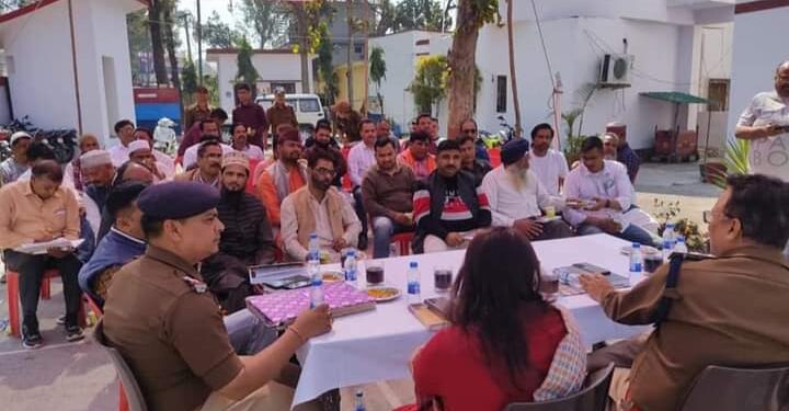 होली व शब-ए-बारात को लेकर पुलिस ने स्थानीय लोगों के साथ की बैठक……