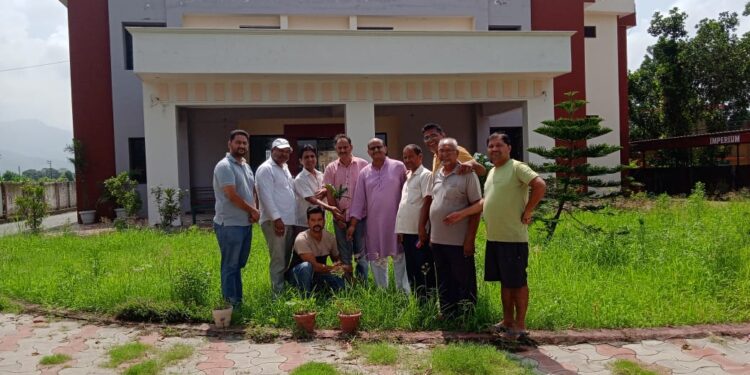 यहाँ गांव के इंपिरियम सीनियर सेकेंडरी स्कूल के परिसर में किया गया वृहद पौधारोपण……