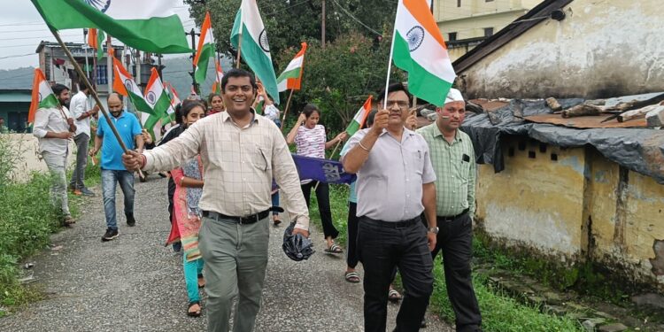 स्वतंत्रता दिवस के अवसर पर किया गया तिरंगा रैली का आयोजन……