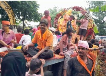 कालाढूंगी मे मूर्ति विसर्जन के साथ हुआ श्री गणेश उत्सव का समापन…….