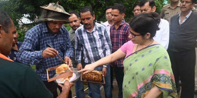 नैनीताल_डीएम वंदना सिंह ने नैनीताल के समीप ताकुला गांव में निर्माणाधीन एस्ट्रो विलेज प्रोजेक्ट तथा गांधी आश्रम का निरीक्षण और ज्यूली गांव में की जनसुनवाई