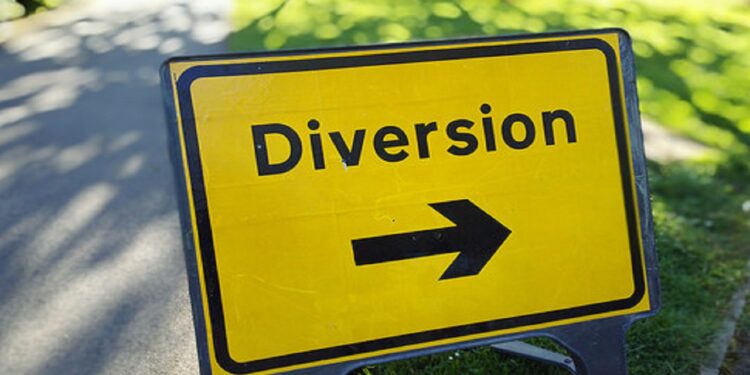 कुसुमखेड़ा तिराहा से हनुमान मंदिर तक वृक्ष कटान व विद्युत लाइन कार्य के दौरान यातायात डायवजर्न प्लान