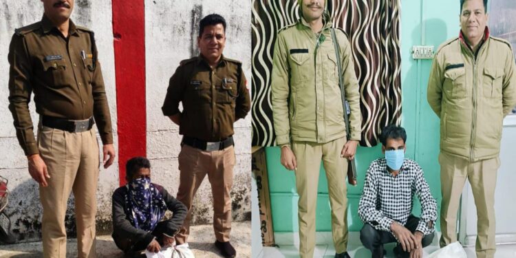 कालाढूंगी पुलिस ने 02 व्यक्तियों को अवैध शराब के साथ किया गिरफ्तार