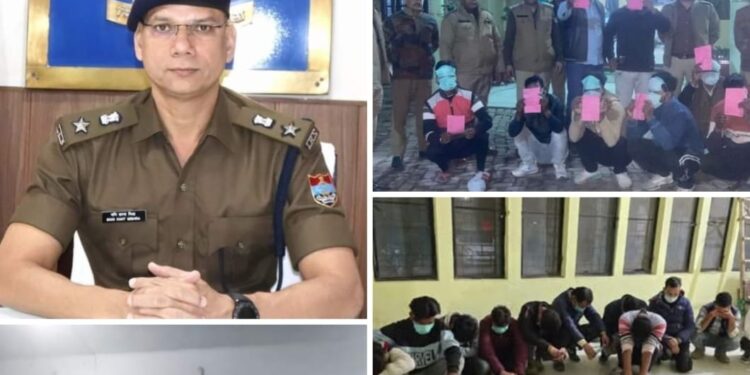 वरिष्ठ पुलिस अधीक्षक मणिकांत मिश्रा के निर्देश पर चला पुलिस का डंडा सार्वजनिक स्थानों पर जाम छलकने वाले 100 गिरफ्तार